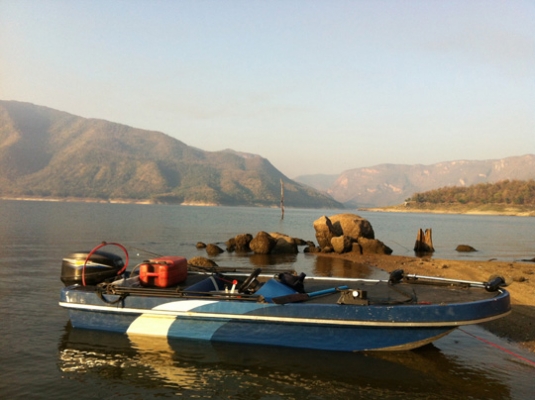 เรือตกปลา 14ฟุต ทำเป็นเรือแบส เครื่อง 55hp 75000