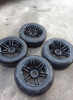 ขายล้อ Cosmic by kiki ขอบ17" 6รู กว้าง หน้า8หลัง9 พร้อมยาง ถูกๆครับ ขายล้อ Cosmic by kiki ขอบ17" 6รู กว้าง หน้า8หลัง9 พร้อมยาง ถูกๆครับ