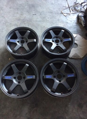 ขายล้อ TE37 ขอบ17  4/114   กว้าง7  สีเทากัล สวยๆ 1ชุดครับ ถูกๆ