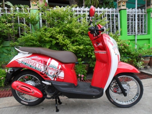 Honda scoopy I ลายลิเวอร์พูลเครื่องเดิมฟิตๆสภาพสวยชุดสีไม่มีรอย