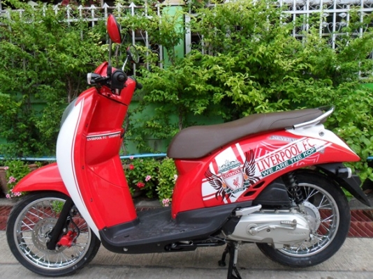 Honda scoopy I ลายลิเวอร์พูลเครื่องเดิมฟิตๆสภาพสวยชุดสีไม่มีรอย
