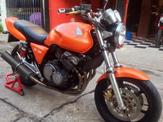 ต้ำพระราม2ขาย HONDA CB400 ปี94 อินวอย์แท้ๆ สภาพพร้อมใช้งาน สีส้มสวยๆ ระบบไฟติดครบ
