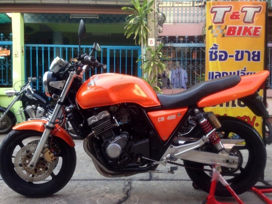 ต้ำพระราม2ขาย HONDA CB400 ปี94 อินวอย์แท้ๆ สภาพพร้อมใช้งาน สีส้มสวยๆ ระบบไฟติดครบ