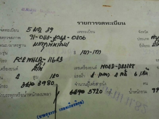 รถฮีโน่ 6 ล้อ FC2W 120 แรงม้า  ปี  39  สนใจติดต่อ  081-6079515