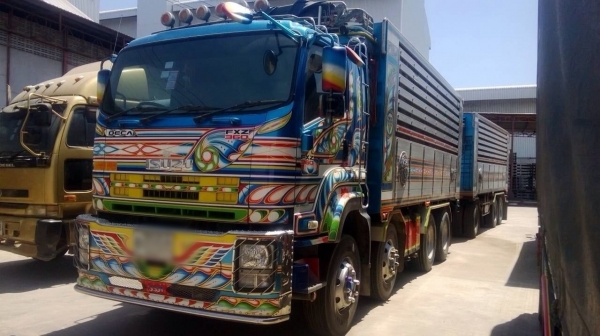 ขายรถบรรทุกพ่วง ISUZU DECA 360 แรง ปี 53 แม่ 12 ล้อ ลูก 3 เพลาแท้ ไมล์ 3 แสน ดัมพ์มิเนียม