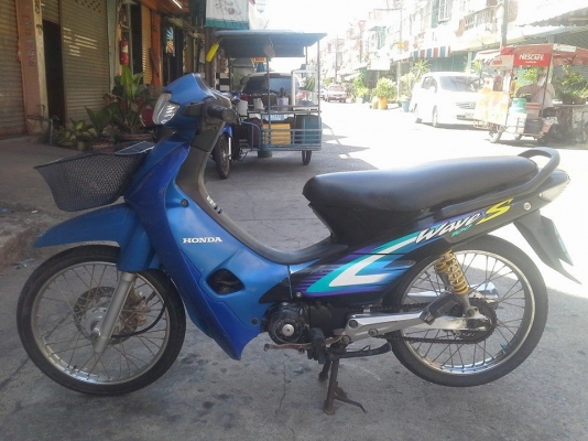 Wave 100 ปี 46 สีน้ำเงิน ดำ เครื่องเดิม มีเล่ม เอกสารครบ