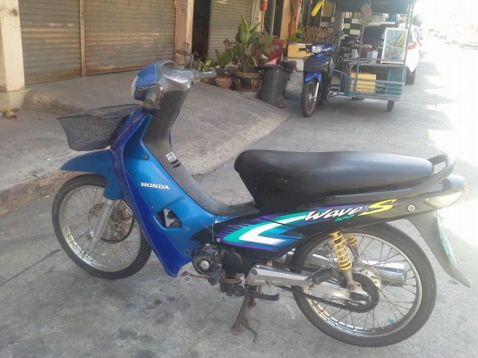 Wave 100 ปี 46 สีน้ำเงิน ดำ เครื่องเดิม มีเล่ม เอกสารครบ