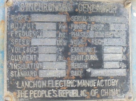 ลดราคาร้อนเงิน 90,000 บาท ขายด่วน เครื่องปั่นไฟ pe 180 แรง 50 kva