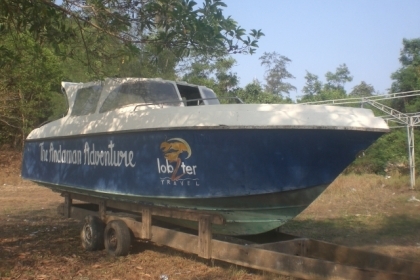 ขายเรือไฟเบอร์กลาส30ฟุต+เทลเลอร์2เพลา