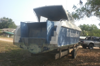 ขายเรือไฟเบอร์กลาส30ฟุต+เทลเลอร์2เพลา ขายเรือไฟเบอร์กลาส30ฟุต+เทลเลอร์2เพลา