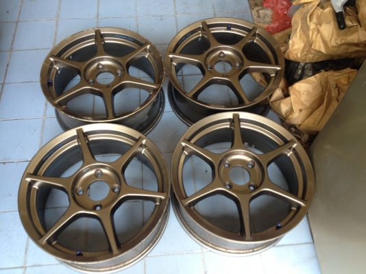 P1 RECINGแท้JAPANขอบ17กว้าง7นิ้ว4รู114 อ๊อฟ43สีเดิมๆยุ่น