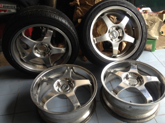 ล้อENKEI GTAเเท้ญี่ปุ่นขอบ17หน้า7หลัง8อ๊อฟ34 4รู114สภาพตามรูป