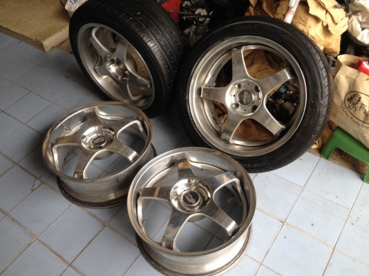 ล้อENKEI GTAเเท้ญี่ปุ่นขอบ17หน้า7หลัง8อ๊อฟ34 4รู114สภาพตามรูป