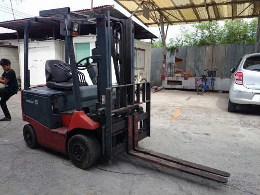 รถยกไฟฟ้าแบบนั่งขับขนาด 1.5 ตันเสาสูง 3 เมตร Nichiyu FB15PN-70B  ราคา  75000.-  บาท