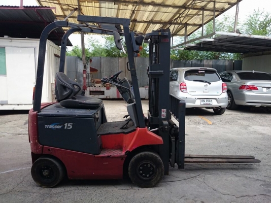 รถยกไฟฟ้าแบบนั่งขับขนาด 1.5 ตันเสาสูง 3 เมตร Nichiyu FB15PN-70B  ราคา  75000.-  บาท