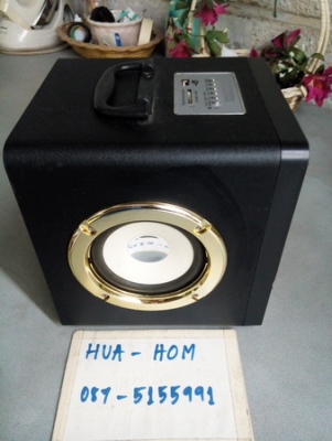 ลำโพง กระเป๋าหิ้ว เสียบ USB card FM มีลำโพง 2 ดอก