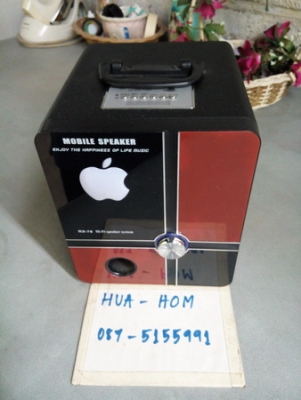 ลำโพง กระเป๋าหิ้ว เสียบ USB card FM มีลำโพง 2 ดอก