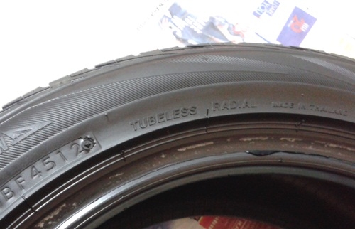 ยาง,195-50-15 Bridgestone MY02 สภาพดีปี12แก่ๆหนึ่งคู่2,200