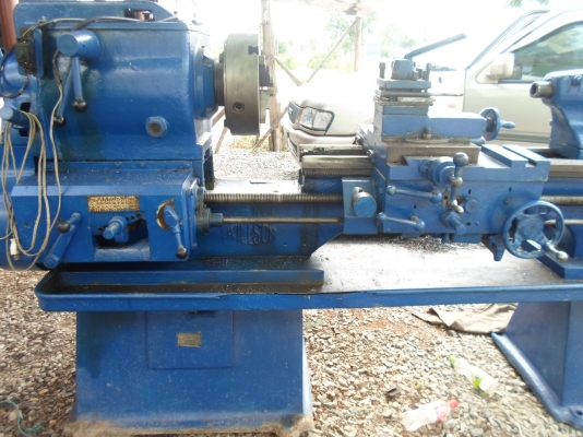 แท่่นกลึง 7 ฟุต 2 เพลา เกียร์บล็อก ใช้ไฟบ้าน เหมาะงานหนัก 60,000