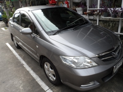 Honda City ZX 2007 AT สีเทา เบาะหนัง LPG DVD USB จอทัช เข้าศูนย์ครบ 0958981956