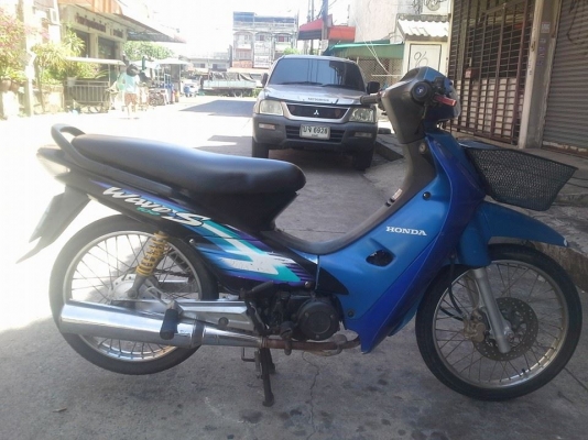 Wave 100 ปี 46 สีน้ำเงิน ดำ เครื่องเดิม มีเล่ม เอกสารครบ