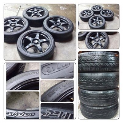 ขายแม็กมือ2ลาย Lenso Project D DRR1 ขอบ17 4รู100 + ยางปี 12 ราคา9,500 บาทถูก