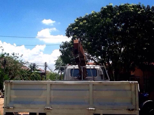 ขายรถหกล้อติดเครน HINO KR360 เครื่อง HO7C 185 แรง กระบะยาว 6 เมตร เครน tanado 3 ตัน