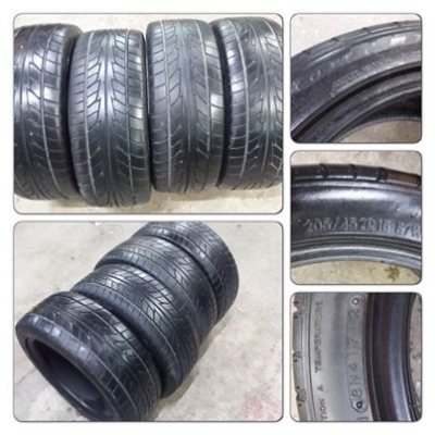 ขายยางขอบ16 ปี 12 Nitto NT555 205 45 16 4 เส้น ราคา 4,500 บาท ดอกเต็ม*****