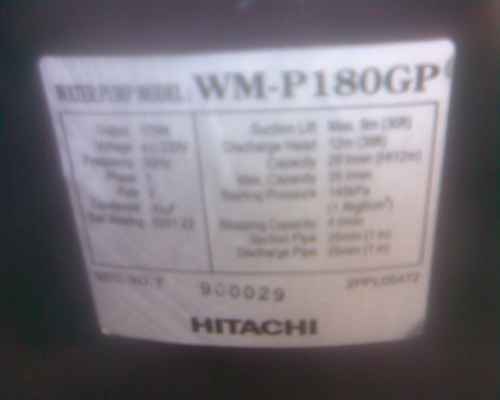 ปั้มน้ำฮิตาชิ 250 Wสภาพเดิมๆครับเป็นของฮิตาชิพร้อมใช้ครับสวยๆครับ  ขนาด  250 W  ครับ  ราคา  2900  บาทครับ  และมี 175 W    2600  บาทครับ    เบิกใหม่ หกพักว่าบาทครับรุ่นนี้ ราคานี้คุ้มมากครับ