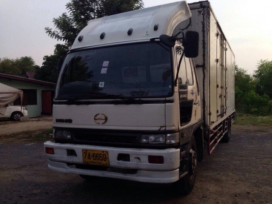 HINO FF1J เครื่อง jo8 เบรคทิฟี่ เพาเวอร ตู้แห้งยาว 7.3 เมตร ภาษีเต็ม ยาง1000 ขอบ20