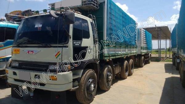 รถบรรทุกพ่วง แม่-ลูกดั๊มพ์  ยี่ห้อ HINO 3M  240 แรงม้า