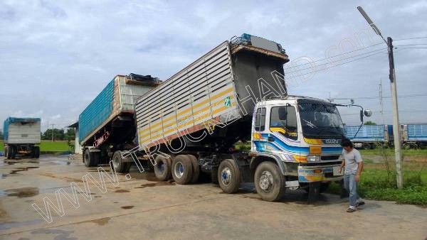 รถบรรทุกพ่วงเกษตร แม่-ลูกดั๊มพ์ ยี่ห้อ ISUZU DEGA รุ่น FVM33M 270 แรงม้า