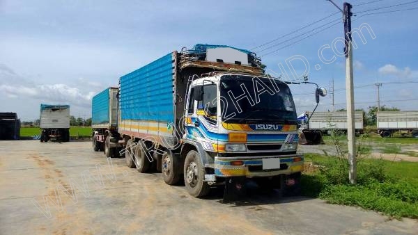 รถบรรทุกพ่วงเกษตร แม่-ลูกดั๊มพ์ ยี่ห้อ ISUZU DEGA รุ่น FVM33M 270 แรงม้า รถบรรทุกพ่วงเกษตร แม่-ลูกดั๊มพ์ ยี่ห้อ ISUZU DEGA รุ่น FVM33M 270 แรงม้า