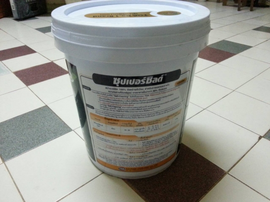 ขายสีทาบ้านTOA (supershield)สำหรับภายนอกภายในเป็นเฉดสีขาวถังใหญ่คับขายไม่แพงมีถังเดียว
