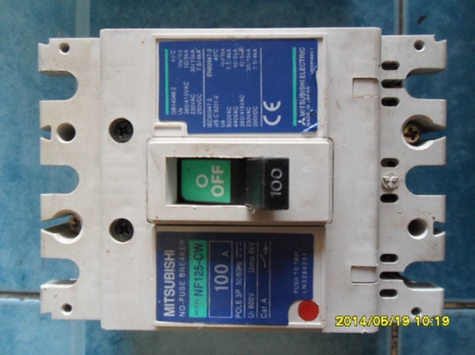 เมนเบรกเกอร์ Mitsubishi 100A 3HP