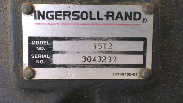 Sell> " New Item " ขายหัวปั้มลม Ingersoll Rand 15t2, 20 bar, 1000 PSI  พร้อมมอเตอร์ 3 เฟส 20 แรง ไฟ 380V. นครปฐมครับ