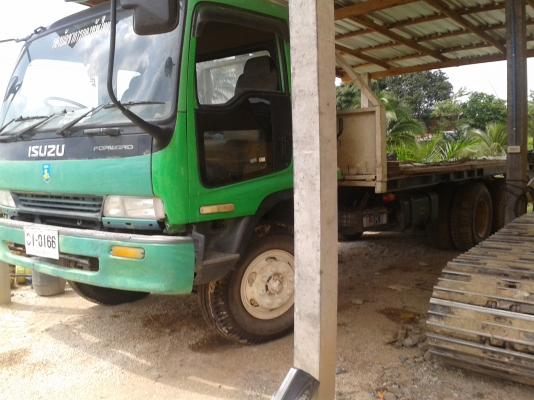 ขายรถสิบล้อเทนเลอร์ขึ้นแบคโฮPC200รถเลียววางหัวเดก้า