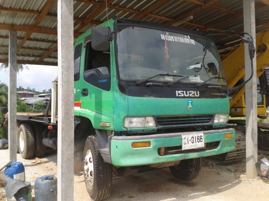 ขายรถสิบล้อเทนเลอร์ขึ้นแบคโฮPC200รถเลียววางหัวเดก้า