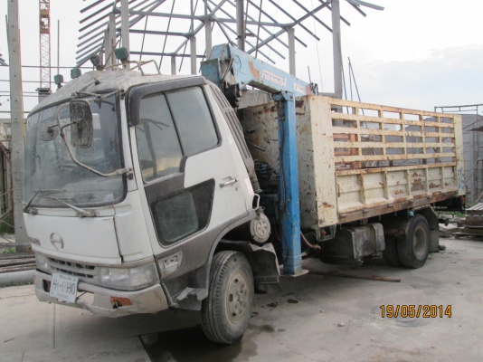 HINO-FB4J-เครื่องJO5C.ปะกอบ.ทานาโด้ท้องV3.7ตัน5ปลอก4ชัก.อุบัติเหตุระหว่างการทำงาน.ขายตามสภาพครับ-