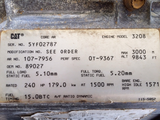 เครื่องปั่นไฟ CAT 3208 200KVA เครื่องปั่นไฟ CAT 3208 200KVA