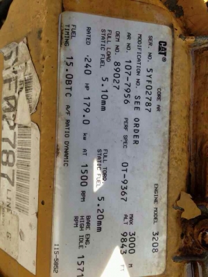 เครื่องปั่นไฟ CAT 3208 200KVA เครื่องปั่นไฟ CAT 3208 200KVA