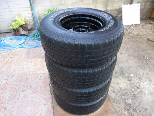 ขายmax 16x8 off-25 สีดำ+ยางyokohama at 265/70/16 ปี 10 1 ชุด ขายmax 16x8 off-25 สีดำ+ยางyokohama at 265/70/16 ปี 10 1 ชุด