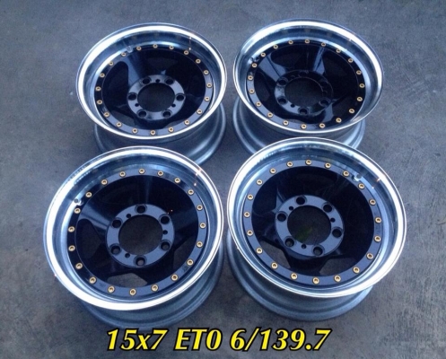 ขายล้อ 3 ชิ้นแท้ ขอบ 15x7 ET0 6/139.7 ประมูลจากญี่ปุ่นครับ