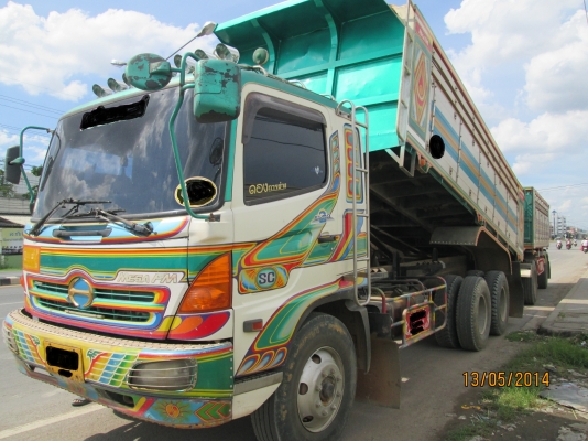 HINO-เมกก้า260.ดั้ม2เพลา.แม่.ลูกบะเนียม.ลูก2คานอู่ซุ่นชัย.มือ1ออกห้าง-สภาพสวยพร้อมใช้-