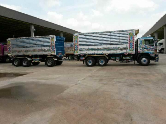 ขายดาวน์ รถบรรทุก 22 ล้อ พ่วงแม่-ลูกดั๊มพ์ ยี่ห้อ HINO MEGA FM1A  344 แรงม้า ปี 2558 *จะวางดาวน์ 600,000 บาท ก็ได้*