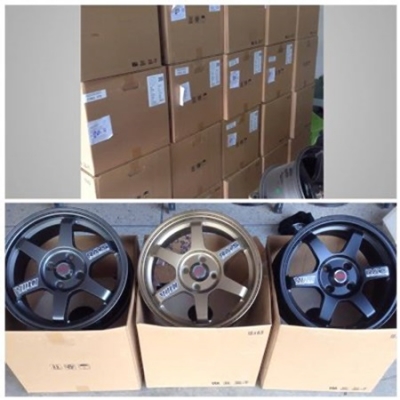 เเม็กใหม่ TE37. 4รู100 กว้าง6.5 ออฟ40  พร้อมยาง 15000