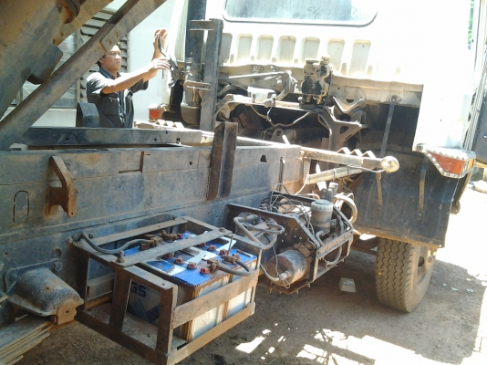 MITSU 6ล้อดั้ม คุณหลง เครื่อง 6D15 เฟืองท้ายคุณหลง