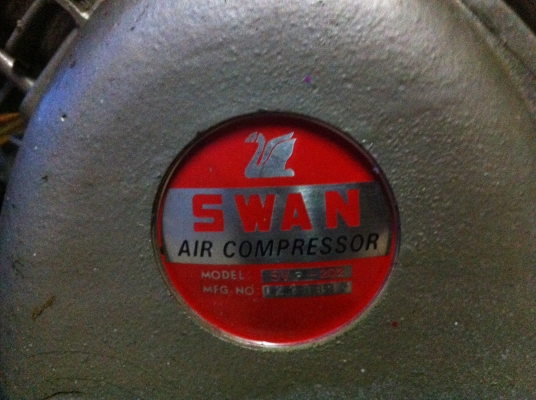 ปั๊มลมSWAN มอเตอร์มิตซู 2 แรง ไฟ 220 โวล์