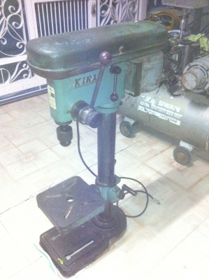 แท่นสว่าน KIRA ของญี่ปุ่นแท้ ไฟ 220 โวล์ สภาพพร้อมใช้งาน หน้าแท่นไม่มีรอย