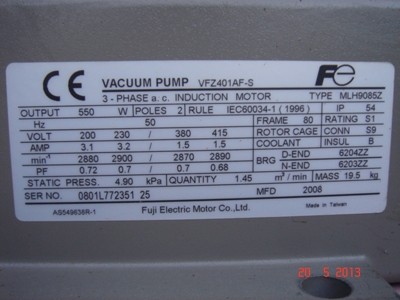 ขาย vacuum pump